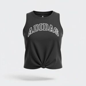 Adidas Black Knot-Front Tank Top